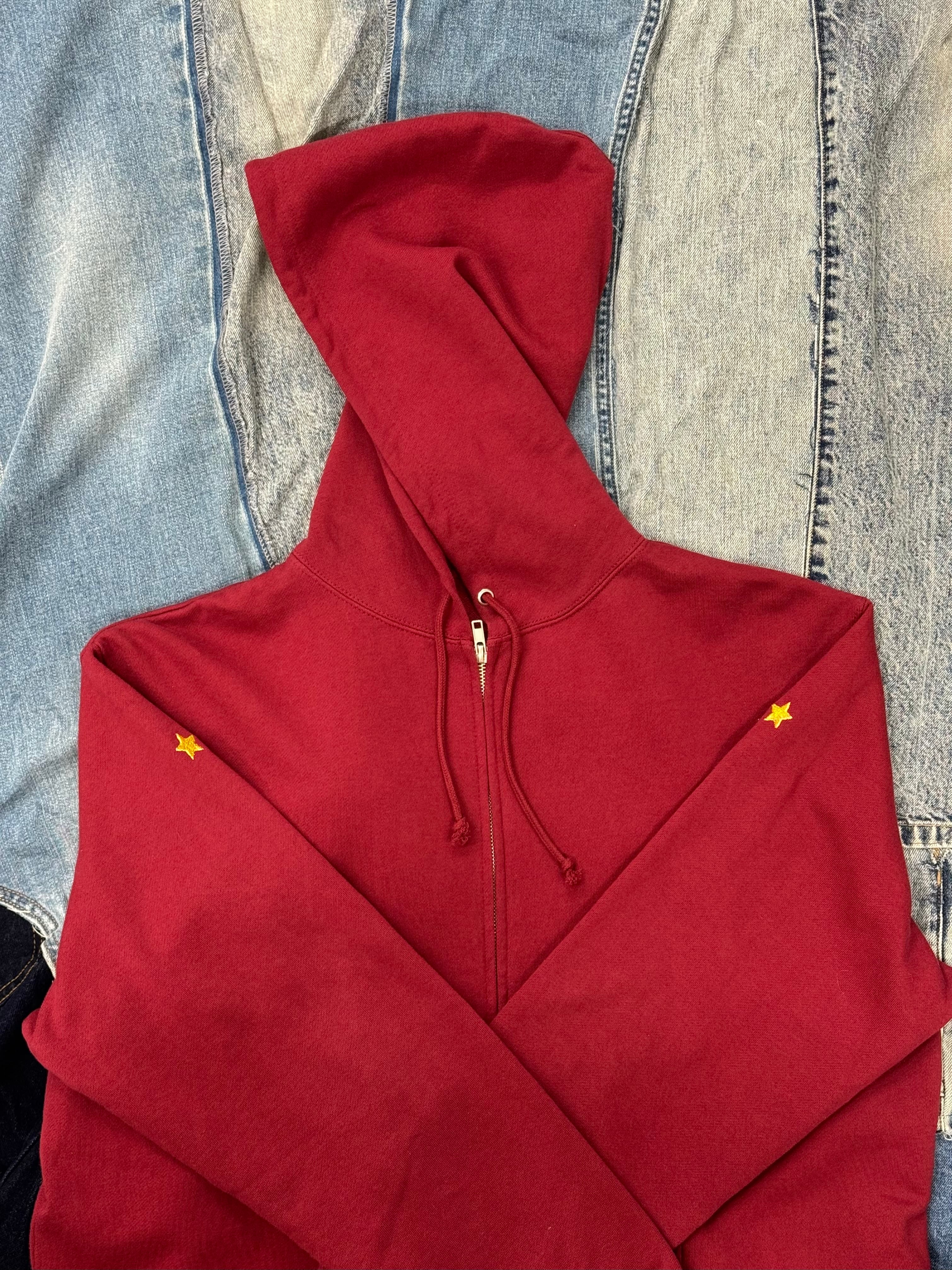 TYPE-2” R&L SLDR “STAR” EMBROIDERY ZIP-UP HOODED SWEATSHIRT25【離島配送不可】