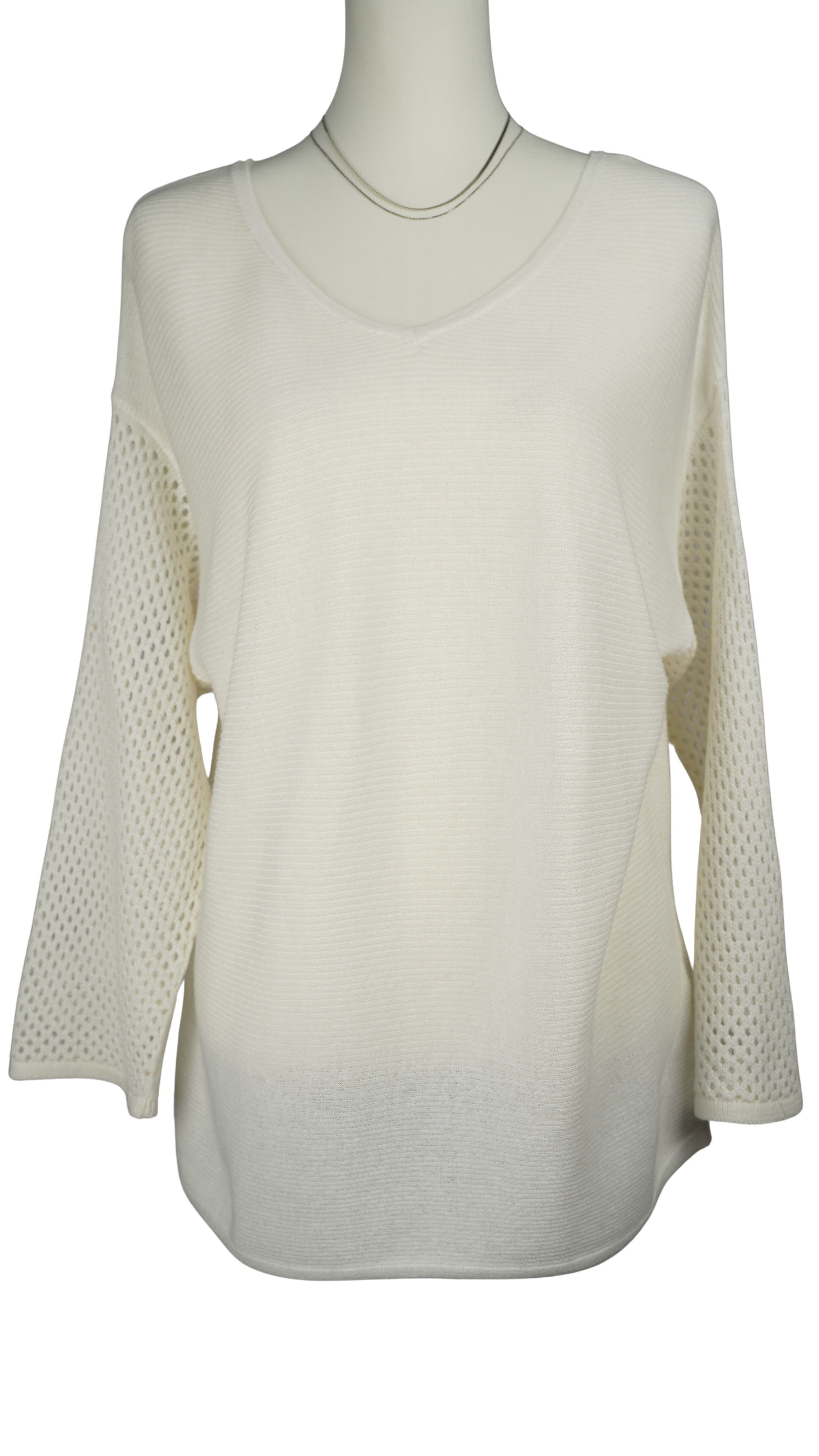 CROCHET SLEEVE KNIT TOPS【離島配送不可】