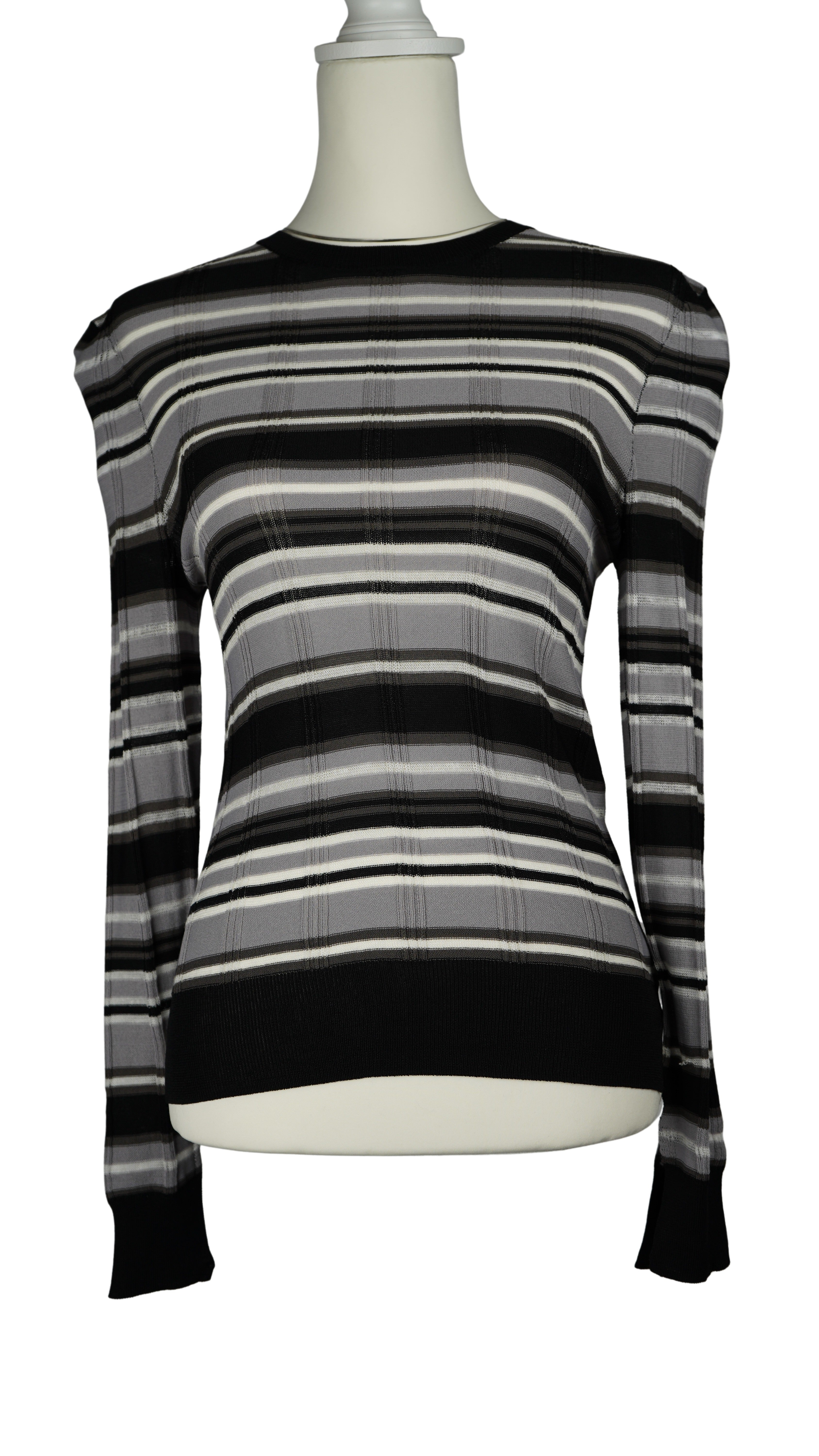 MULTI BORDER SHEER KNIT TOPS【離島配送不可】