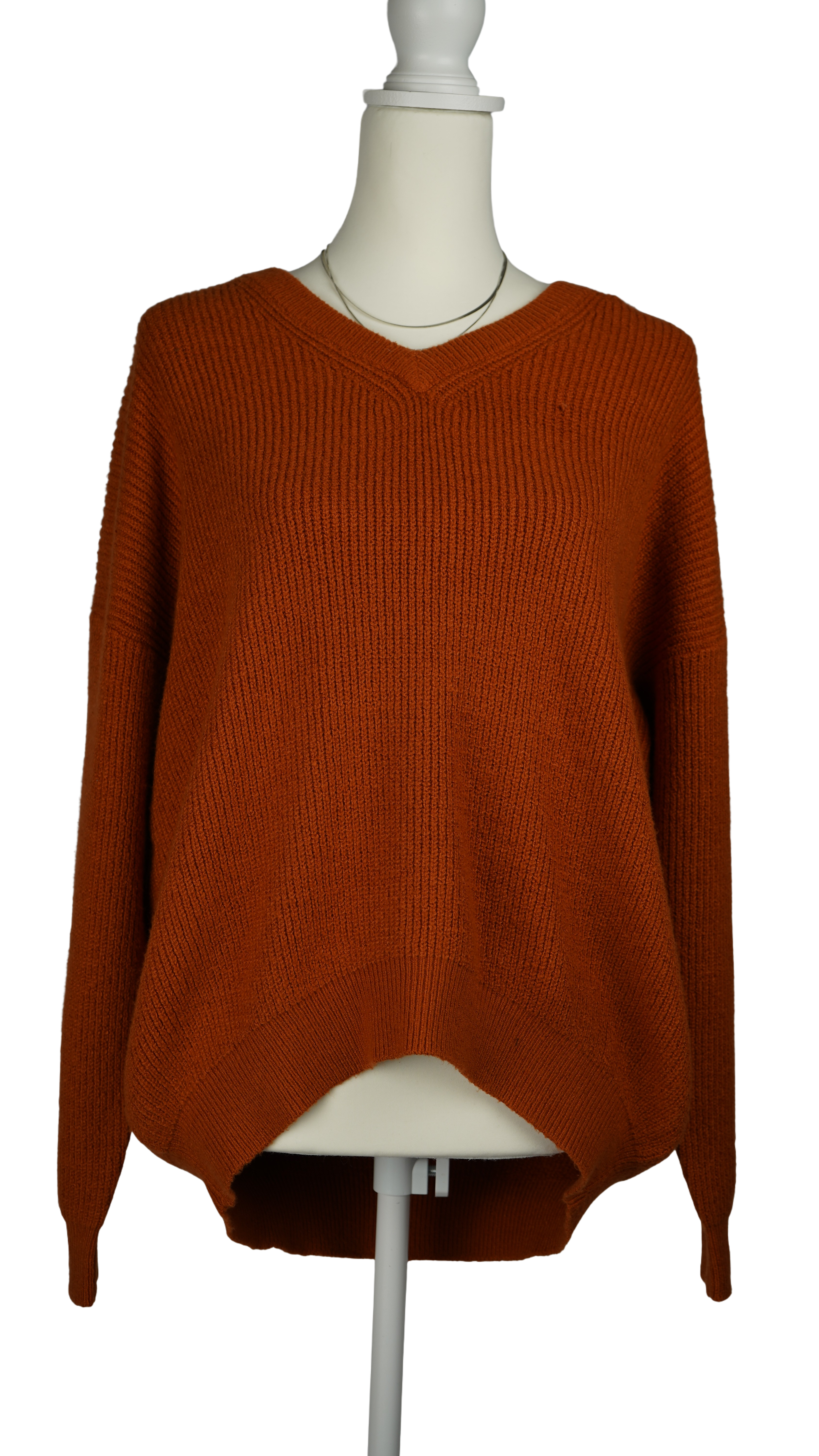 V NECK LOOSE KNIT TOPS【離島配送不可】