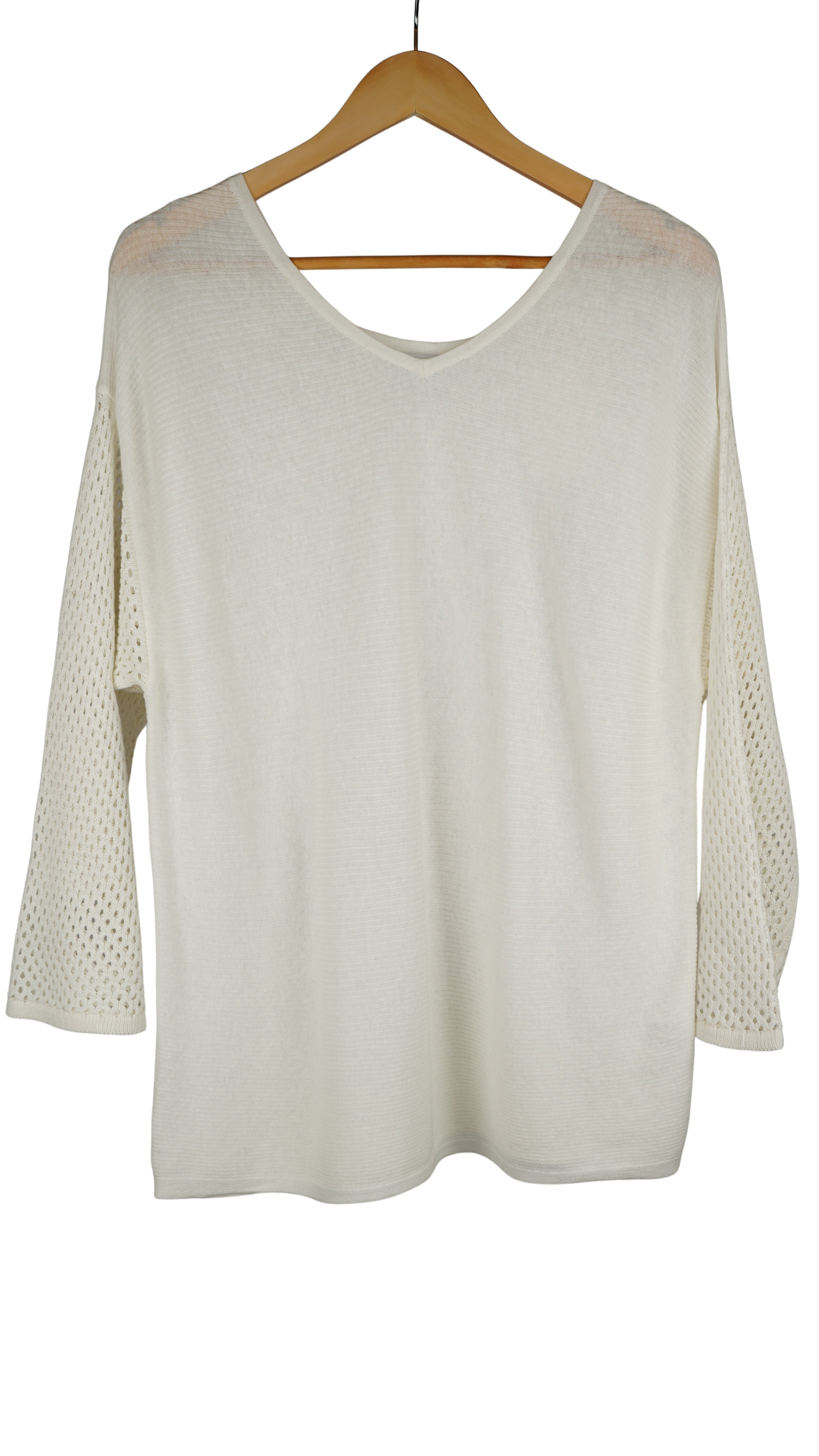 CROCHET SLEEVE KNIT TOPS【離島配送不可】