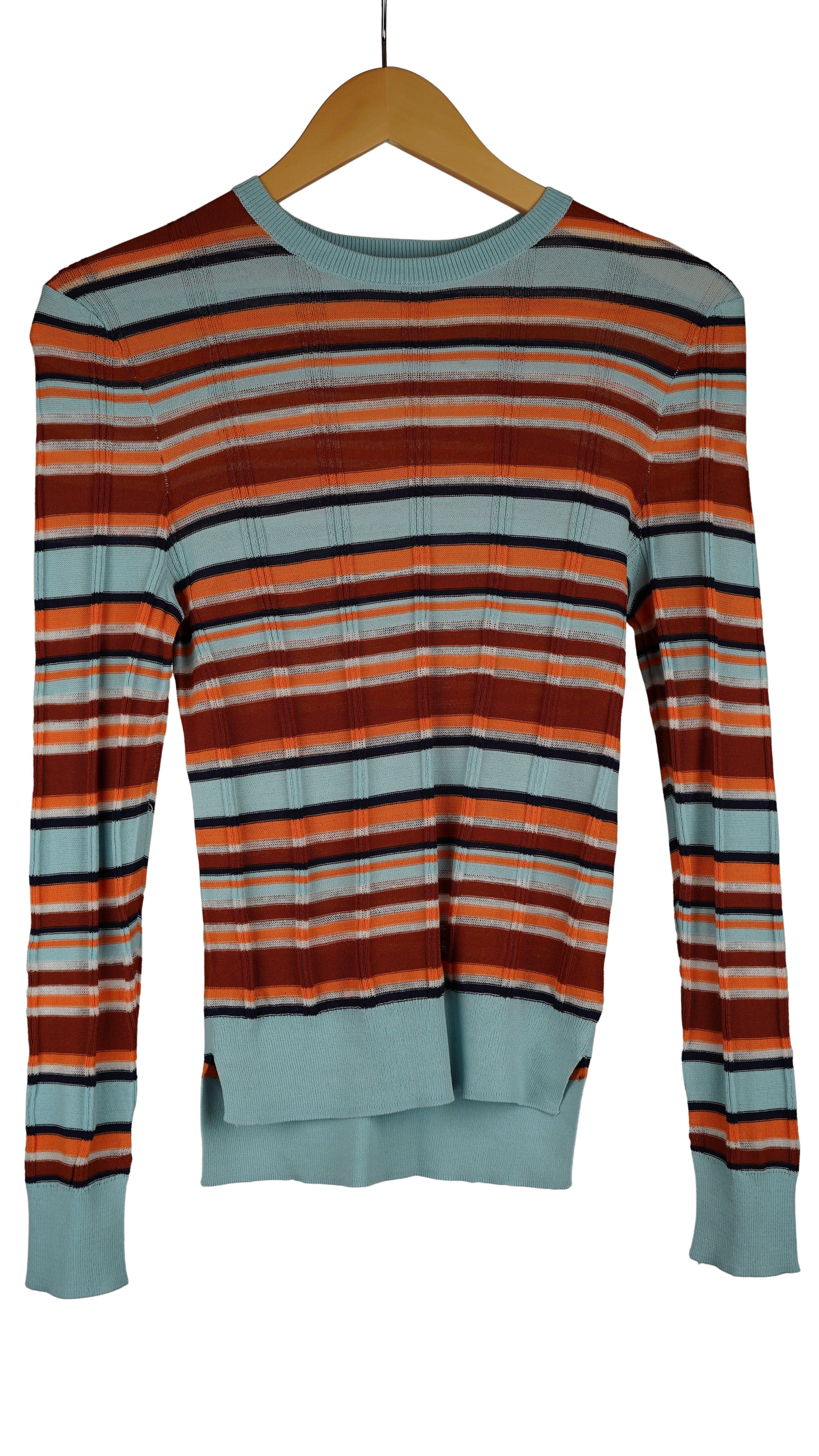 MULTI BORDER SHEER KNIT TOPS【離島配送不可】