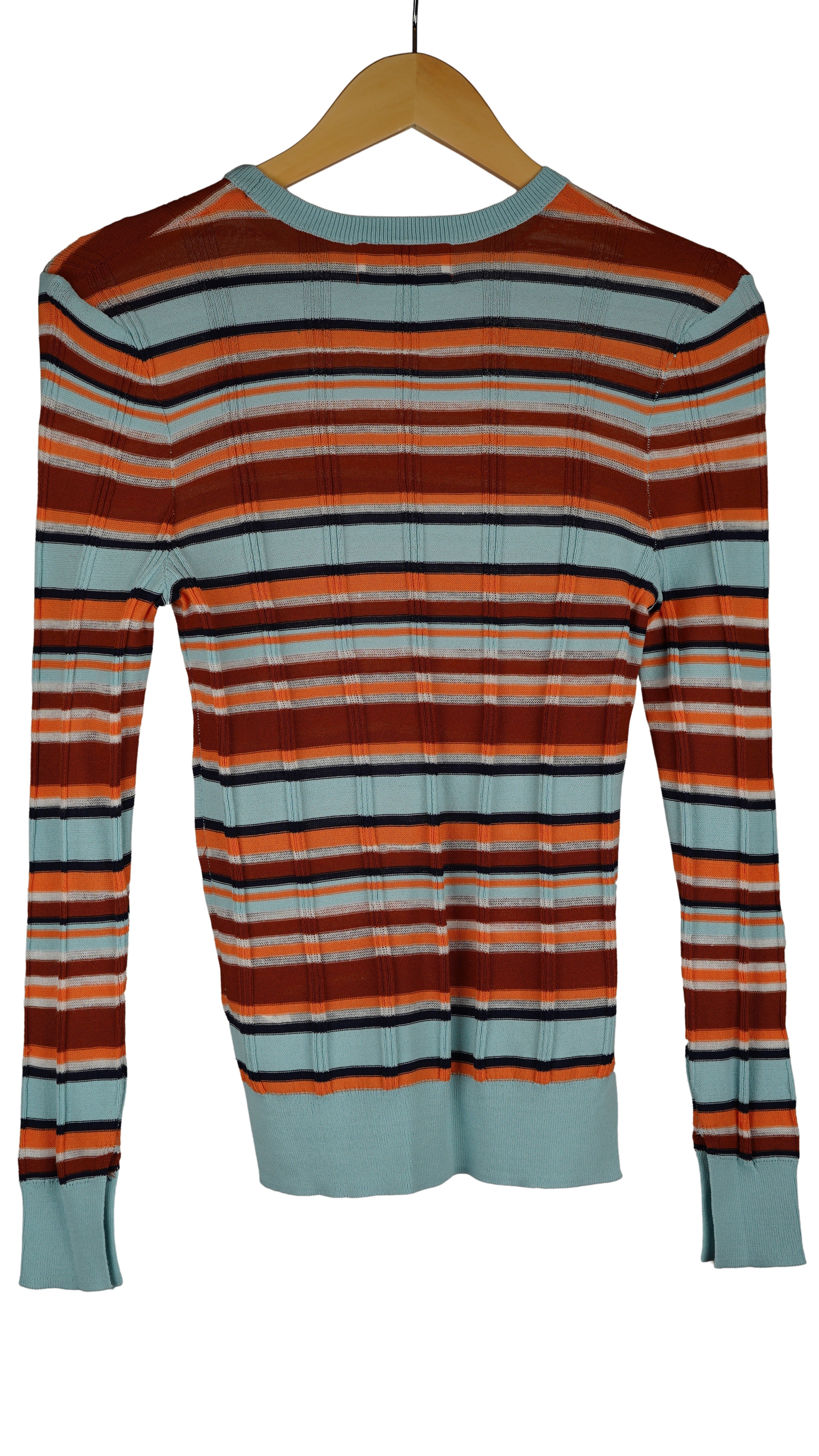 MULTI BORDER SHEER KNIT TOPS【離島配送不可】