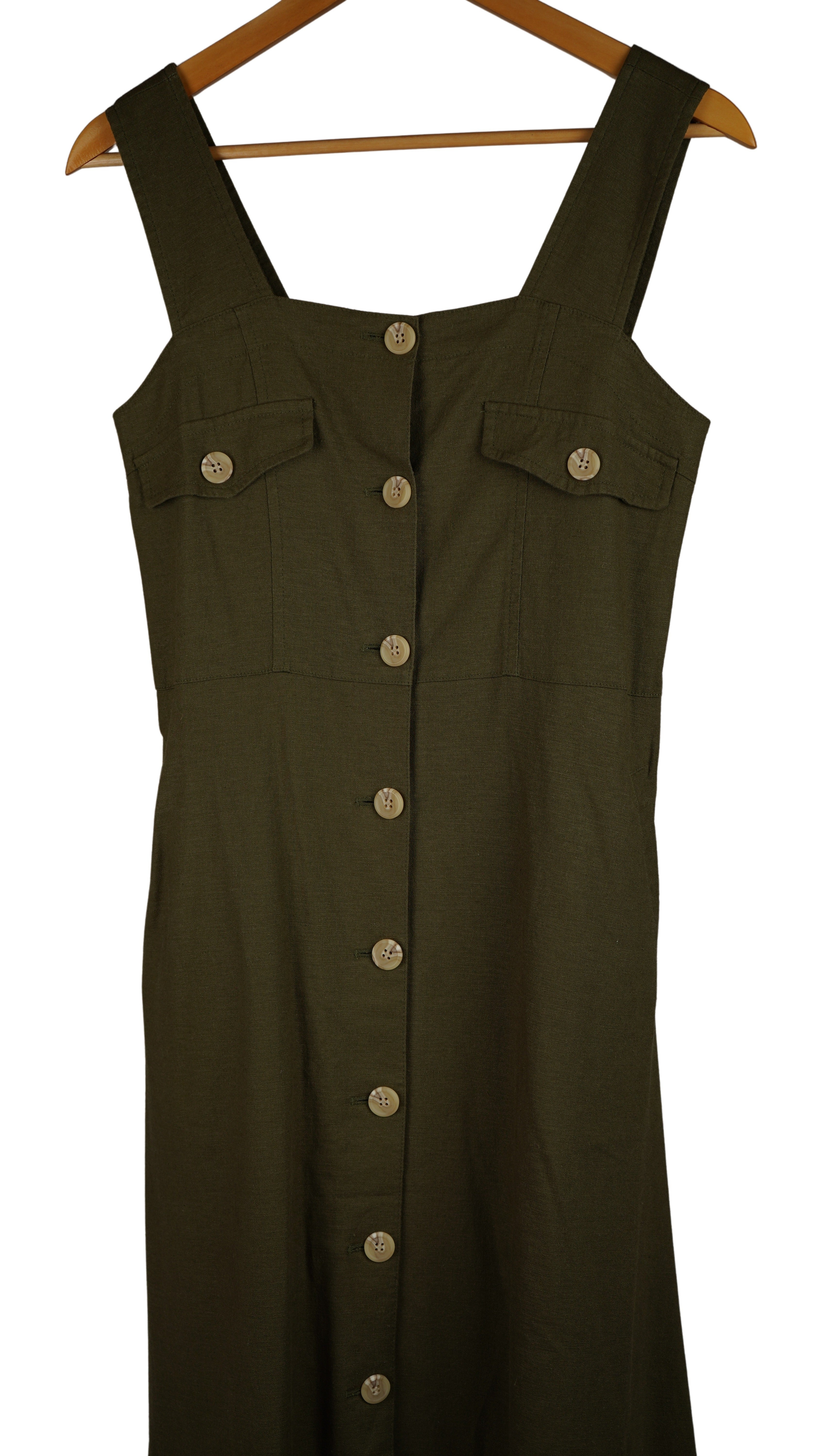 BUTTON UP WAIST TIE DRESS【離島配送不可】