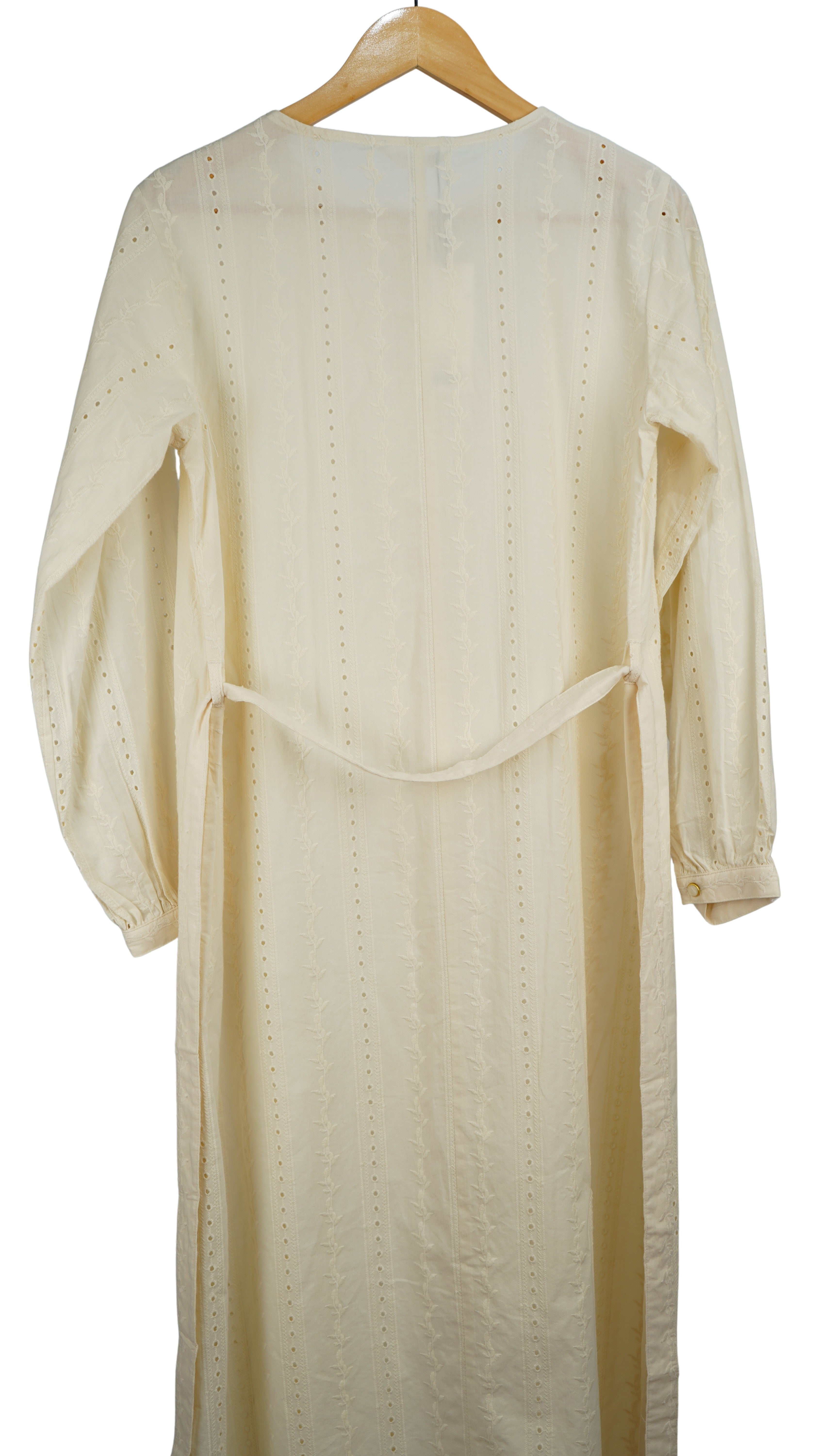 EYELET NOCOLLAR LONG SHIRT【離島配送不可】