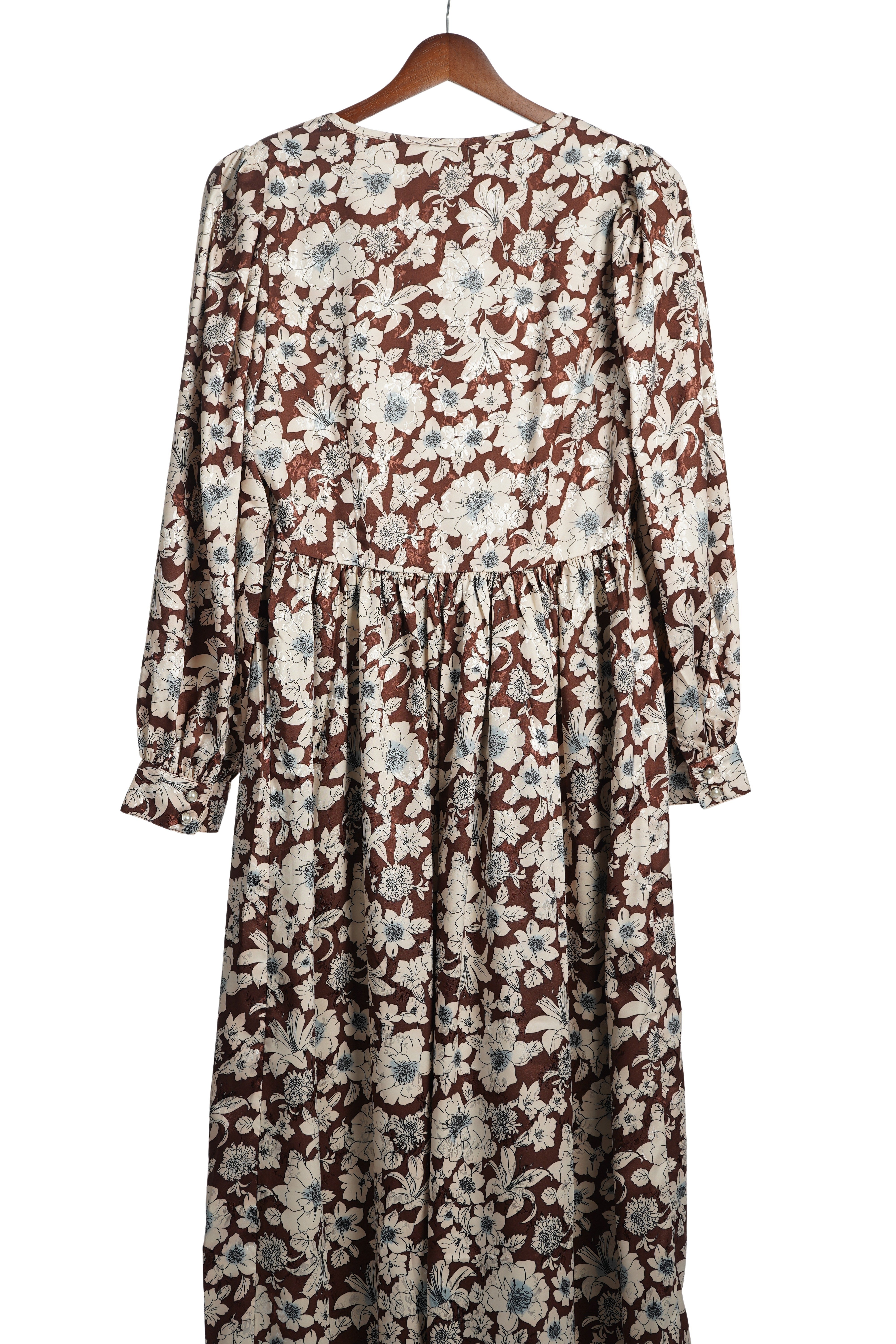 FROWER PRINTED JACQUARD DRESS【離島配送不可】