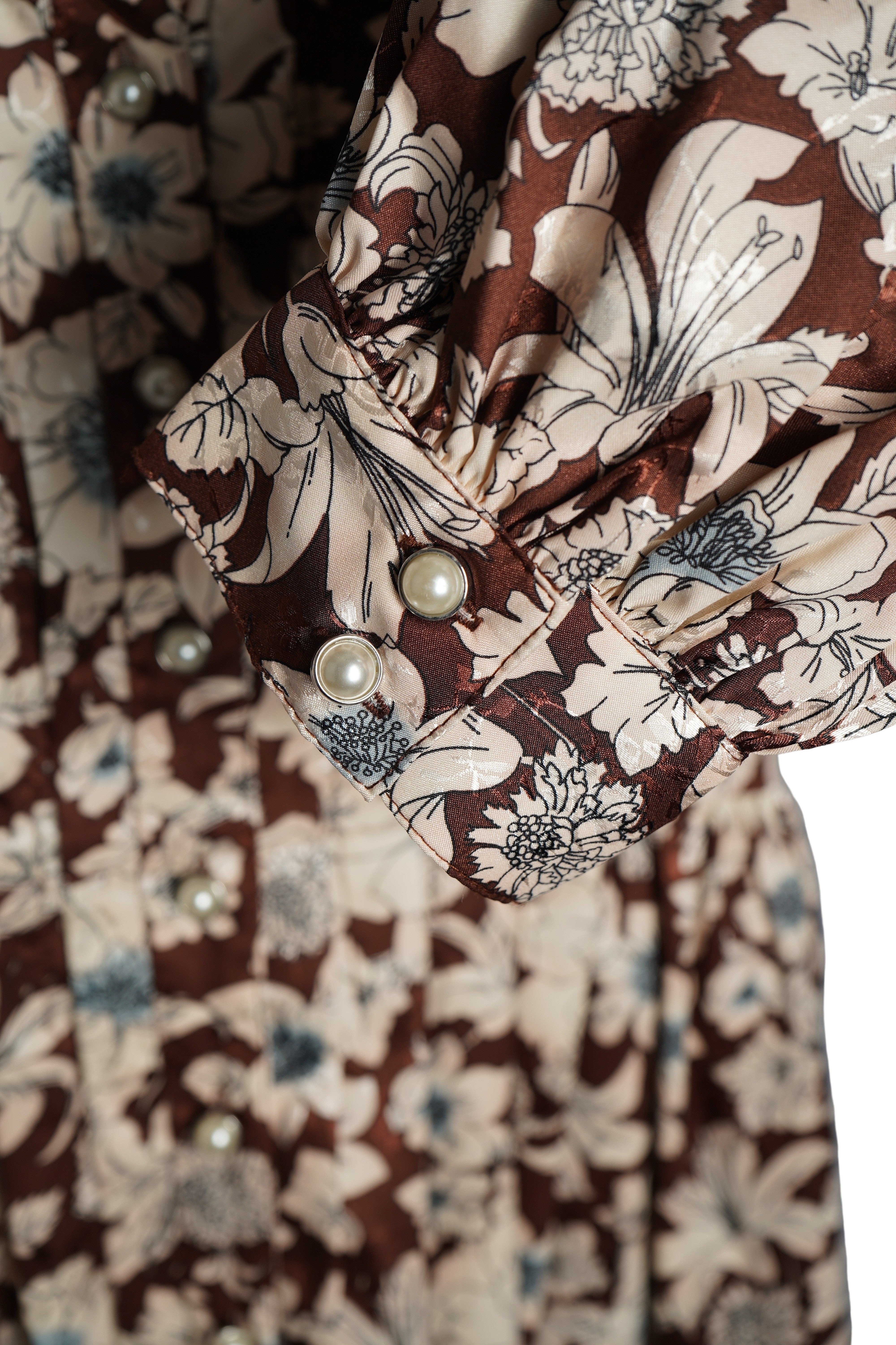 FROWER PRINTED JACQUARD DRESS【離島配送不可】