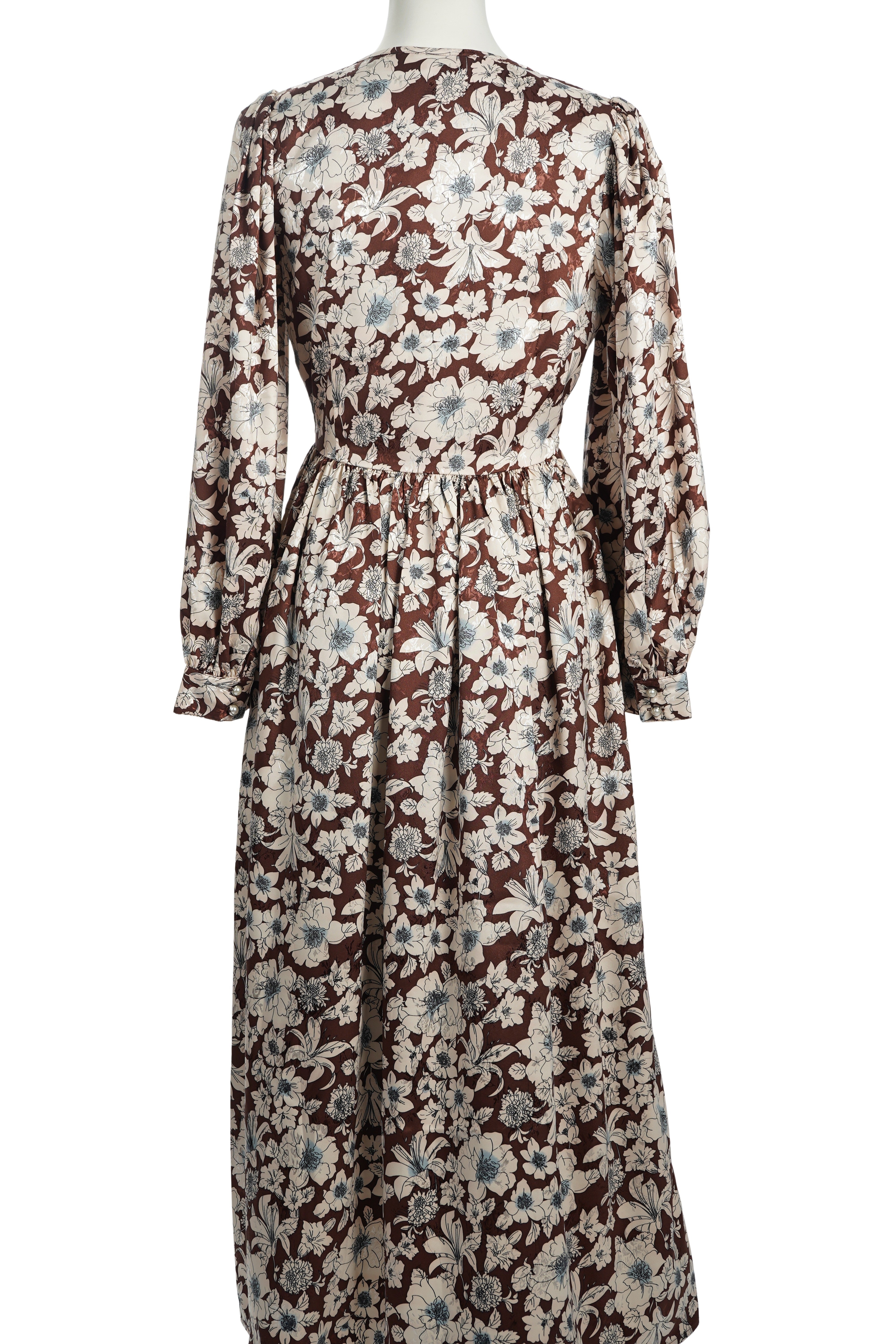 FROWER PRINTED JACQUARD DRESS【離島配送不可】