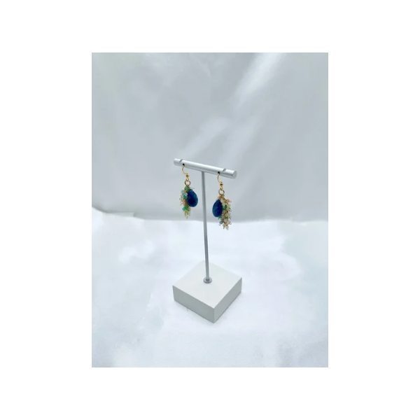 オパリーナとキャッツアイのピアス