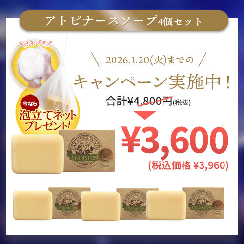 期間限定 アトピナースソープ 100g 4個セット：薬用石鹸
